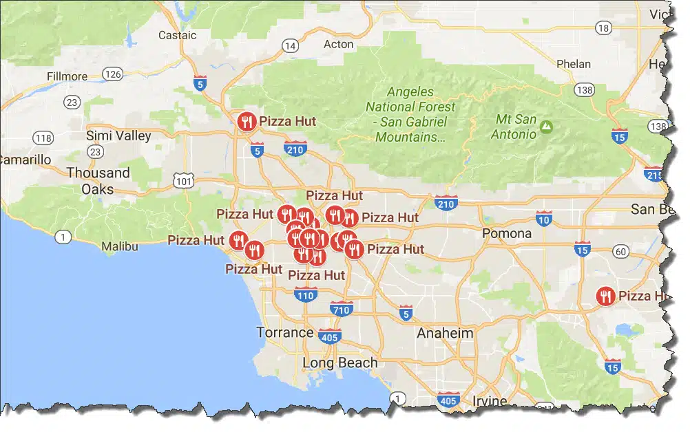 Pizza Hut Map