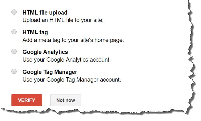 Verify your site on Google