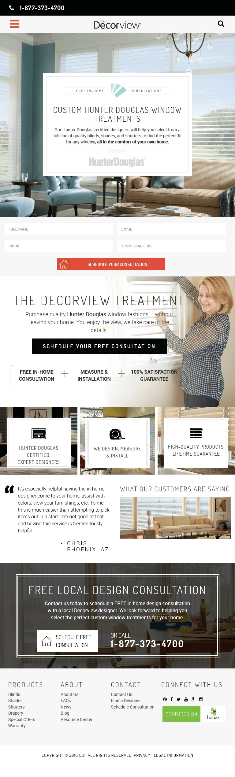 Mini Tablet View of Decorview Website