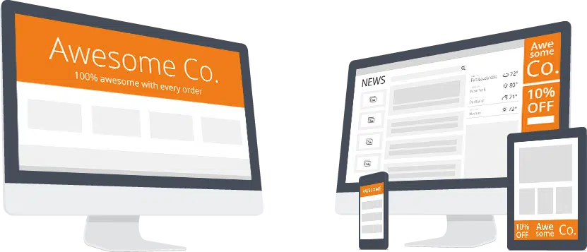 Responsive Website Screens - Digital Marketing